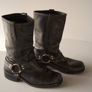 Warn and Distressed Biker Harness Boots